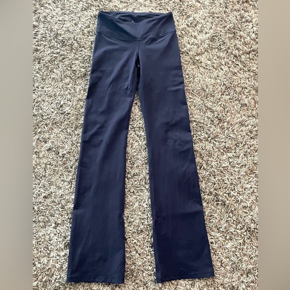 Prana Flare High Rise Yoga Pants Size Small Inseam 32 Navy
